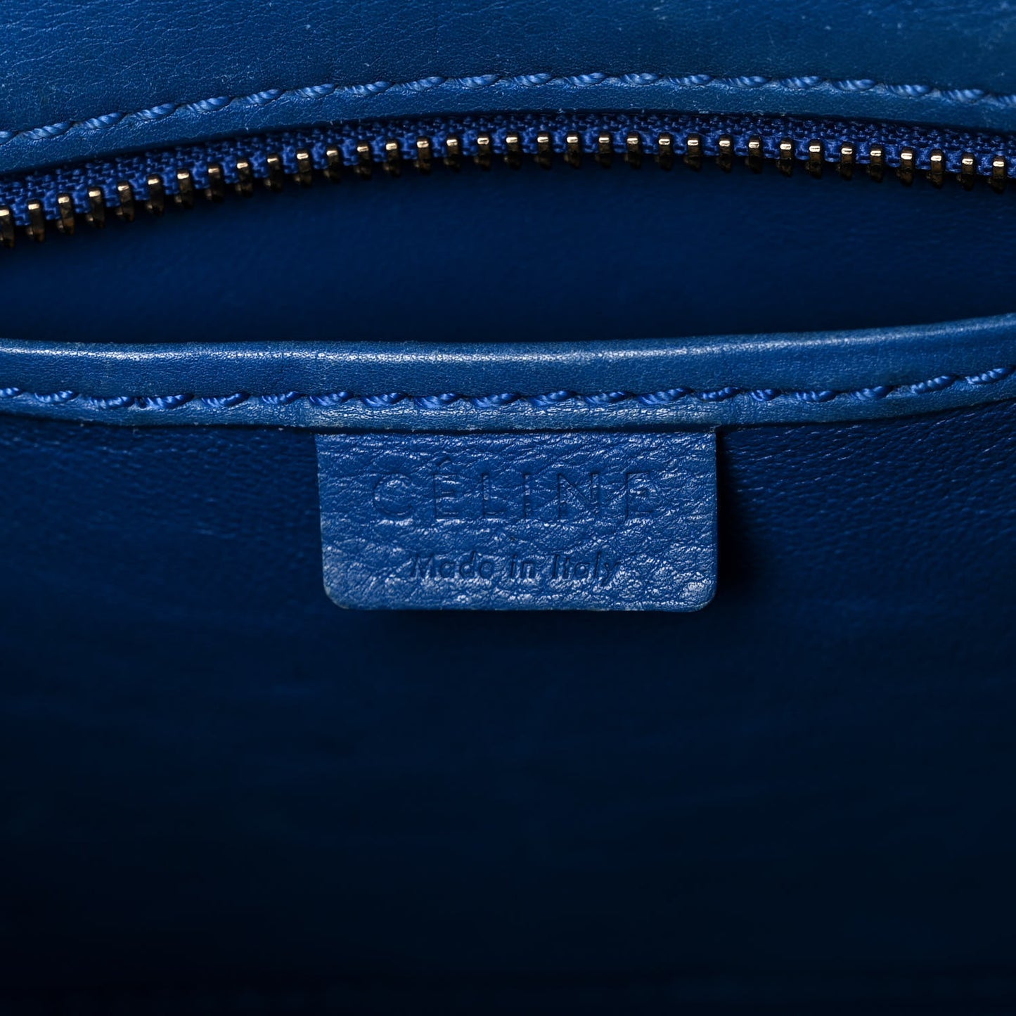 Drummed Calfskin Nano Luggage Indigo