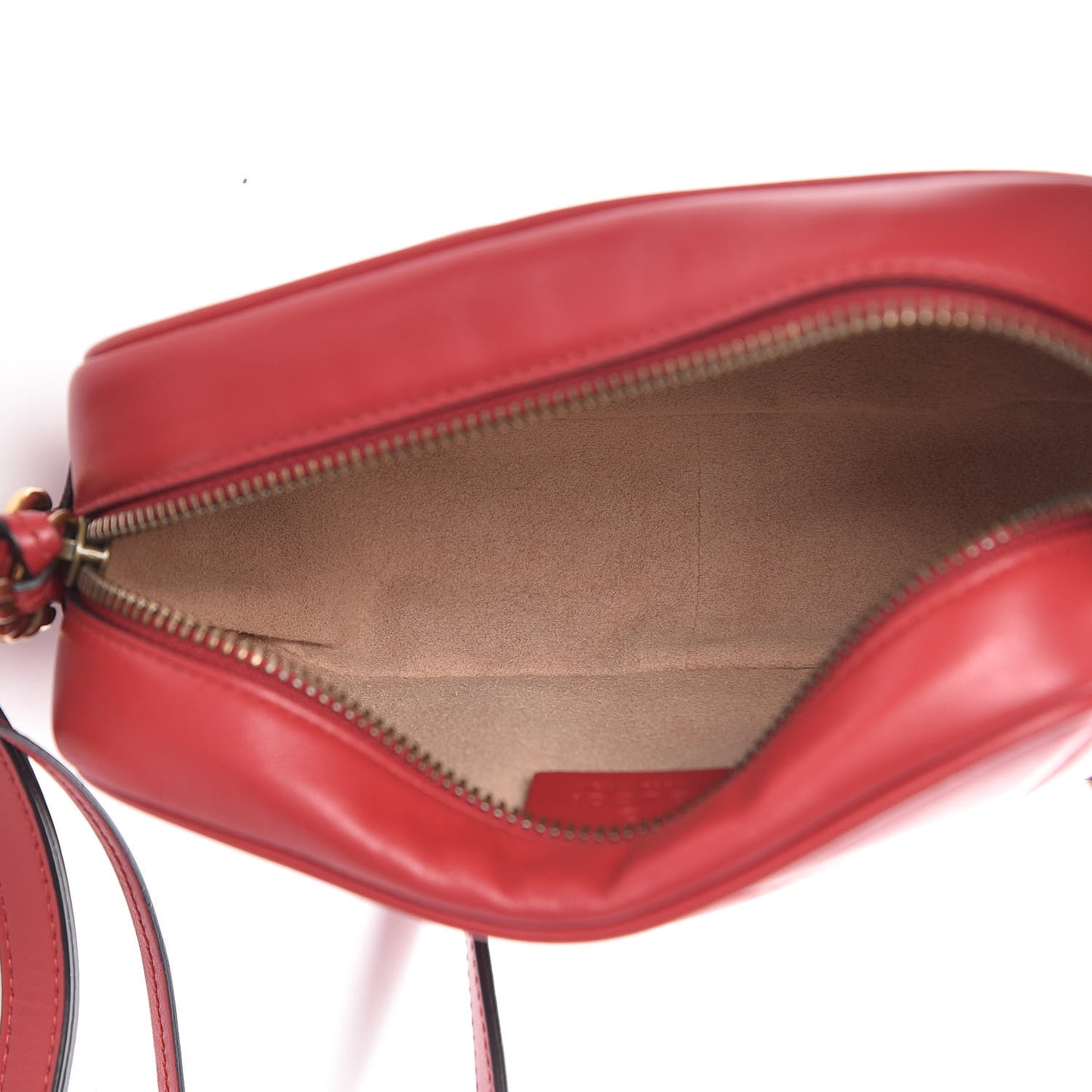 Calfskin Matelasse Mini GG Marmont Chain Shoulder Bag Hibiscus Red