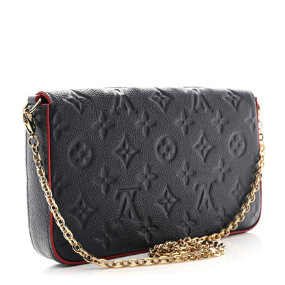 Louis Vuitton Empreinte Pochette Felicie Chain Wallet Marine Rouge 4 of 13