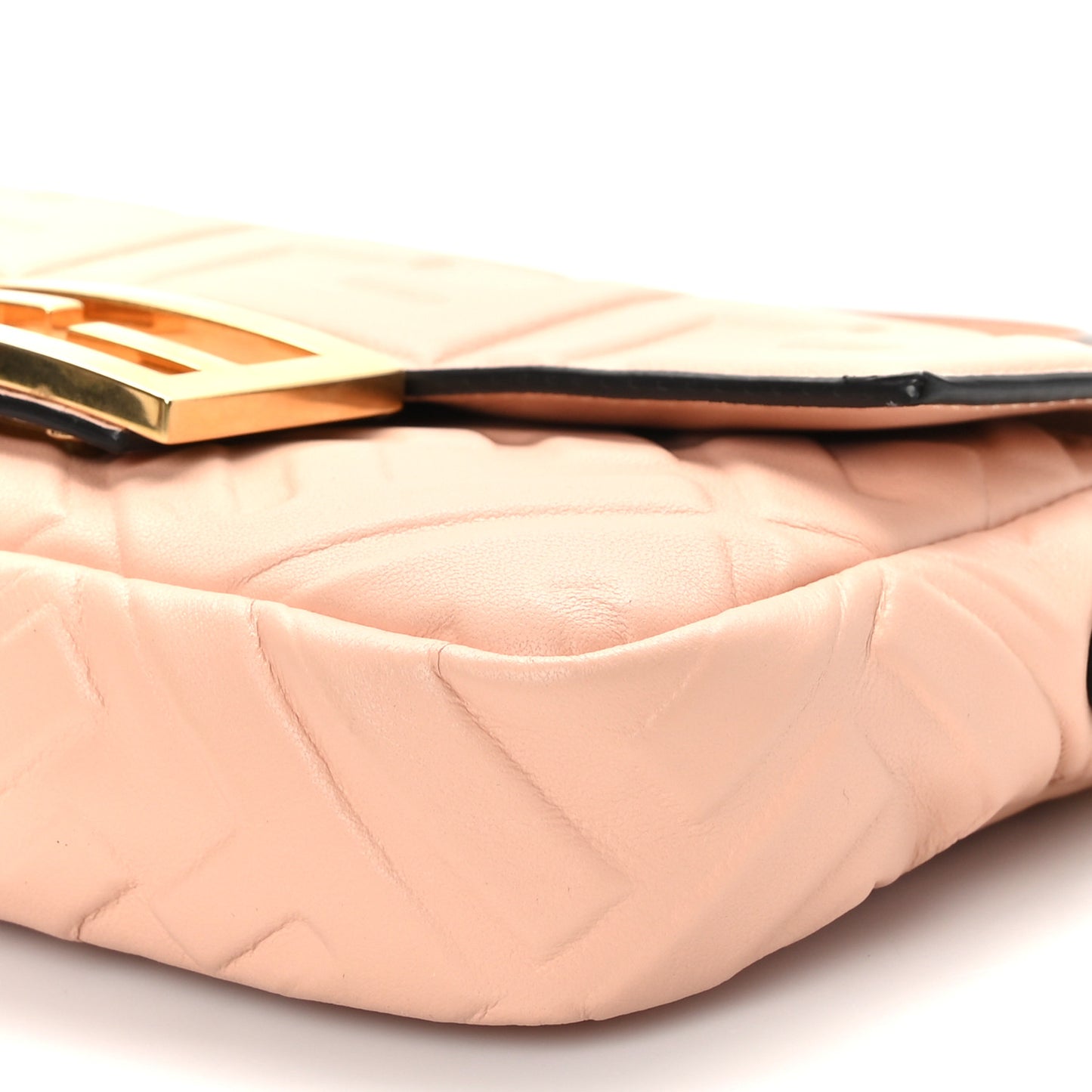 Nappa FF 1974 Embossed Mini Baguette Light Rose