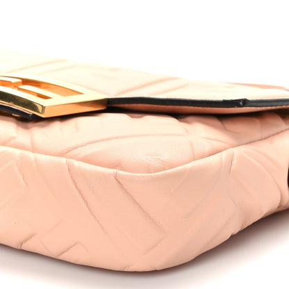 Fendi Nappa FF 1974 Embossed Mini Baguette Light Rose 9 of 9