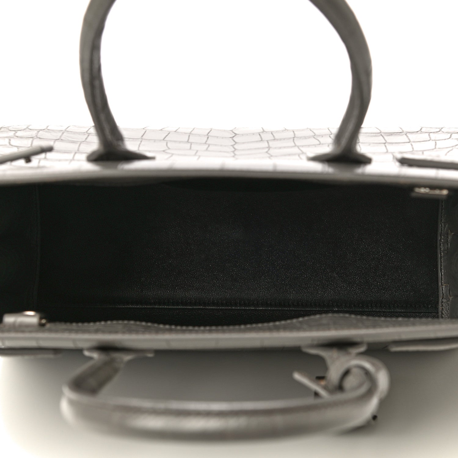 Saint Laurent Calfskin Crocodile Embossed Baby Sac De Jour Fog 5 of 10