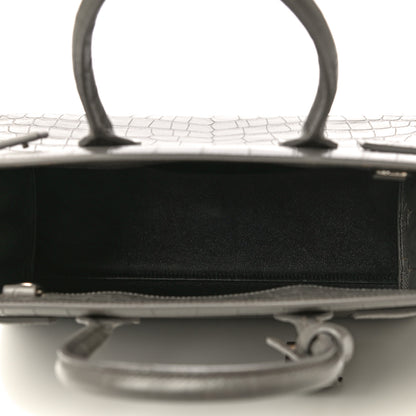 Saint Laurent Calfskin Crocodile Embossed Baby Sac De Jour Fog 5 of 10