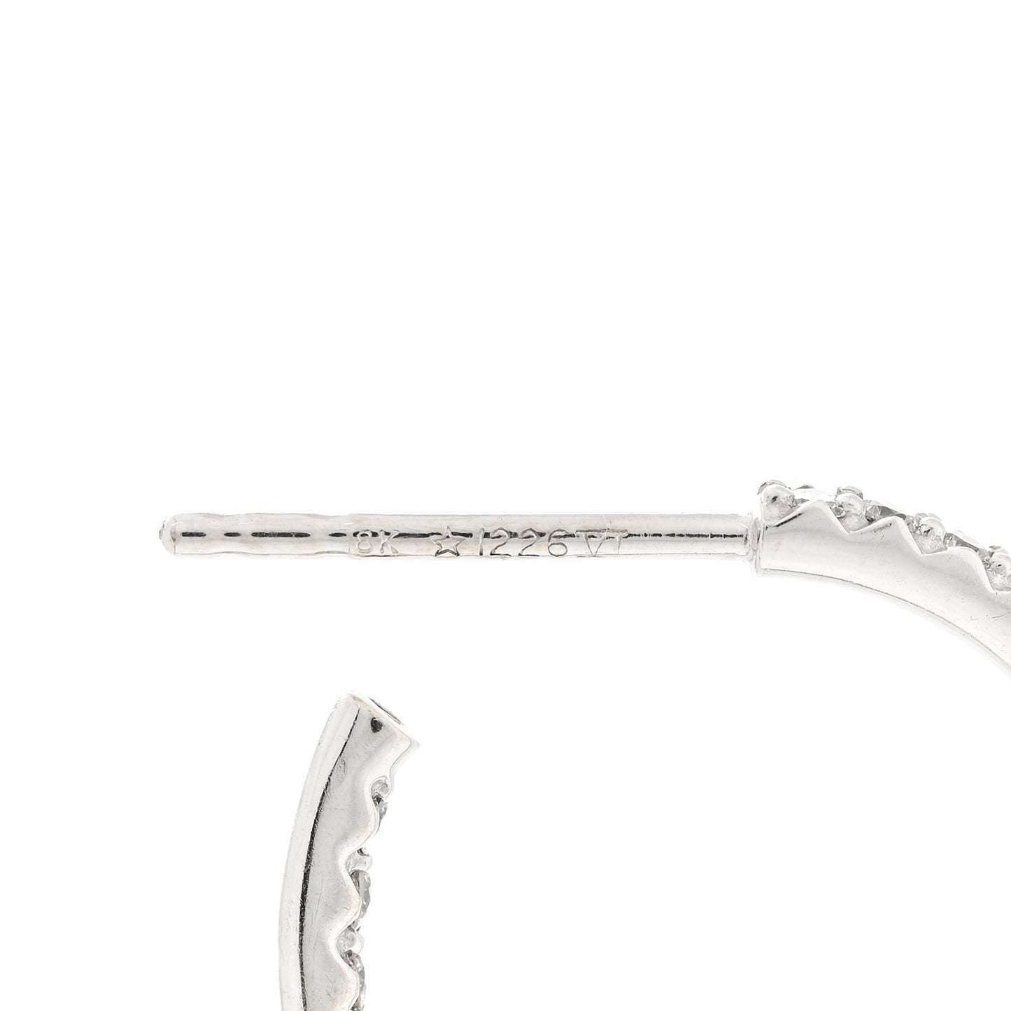 18K White Gold Diamond .52ctw Inside Outside Hoop Earrings