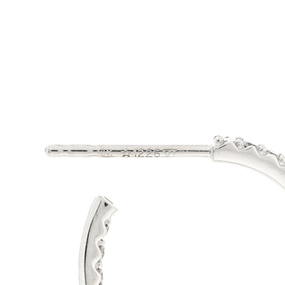 Roberto Coin 18K White Gold Diamond .52ctw Inside Outside Hoop Earrings 4 of 4