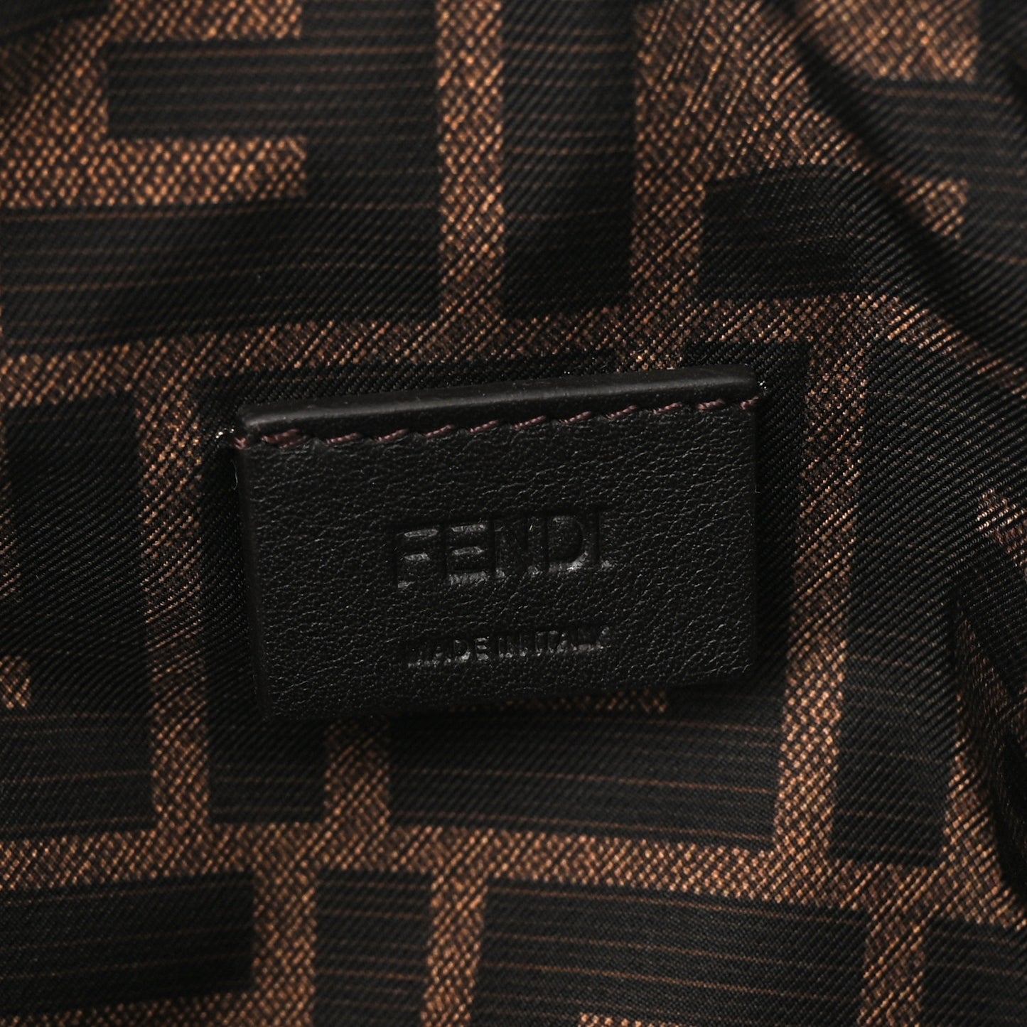 Fabric Jacquard FF 1974 Small Trapezoid Beauty Pouch Tobacco Moro Black
