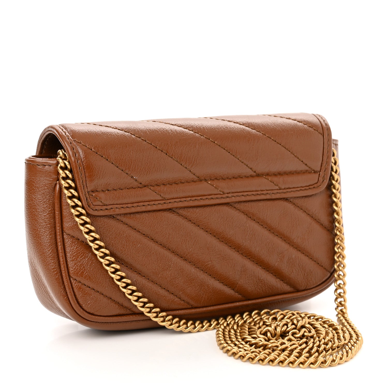 Gucci Azalea Calfskin Matelasse Diagonal Super Mini GG Marmont Shoulder Bag Cuir 3 of 11