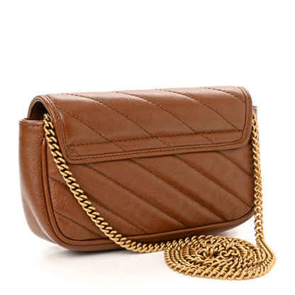 Gucci Azalea Calfskin Matelasse Diagonal Super Mini GG Marmont Shoulder Bag Cuir 3 of 11