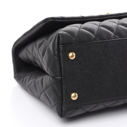 Chanel Caviar Quilted Small Coco Handle Flap Black 7 of 14