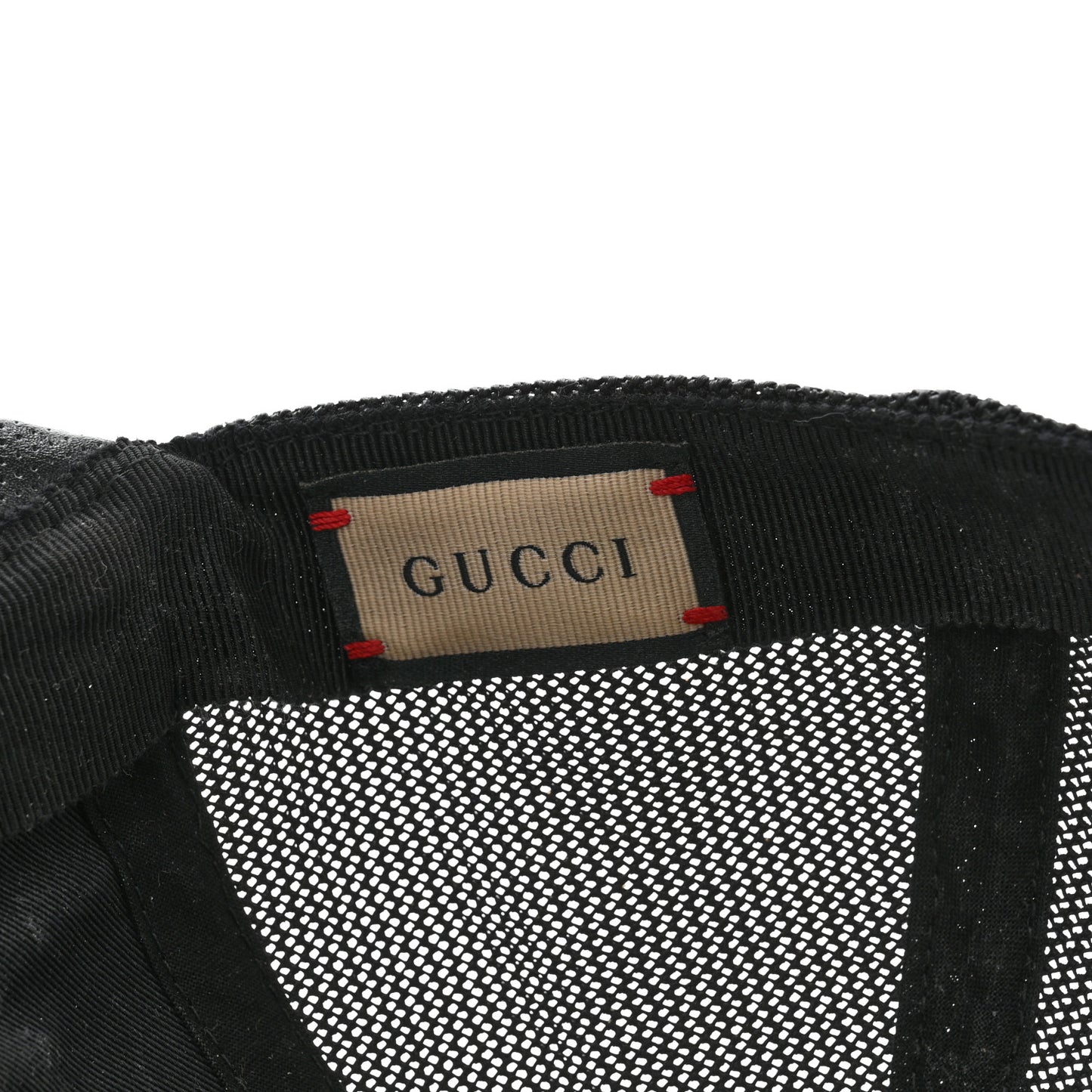 Calfskin Mesh GG Tennis Embossed Gary Baseball Hat M Black
