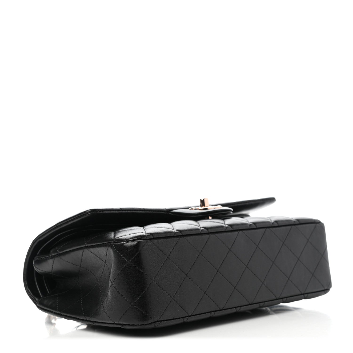 Chanel Lambskin Quilted Medium Double Flap Black 3 of 6