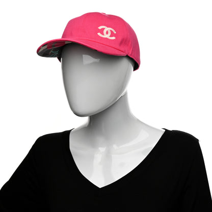 Chanel Cotton CC Cap Hat Fuchsia 2 of 9