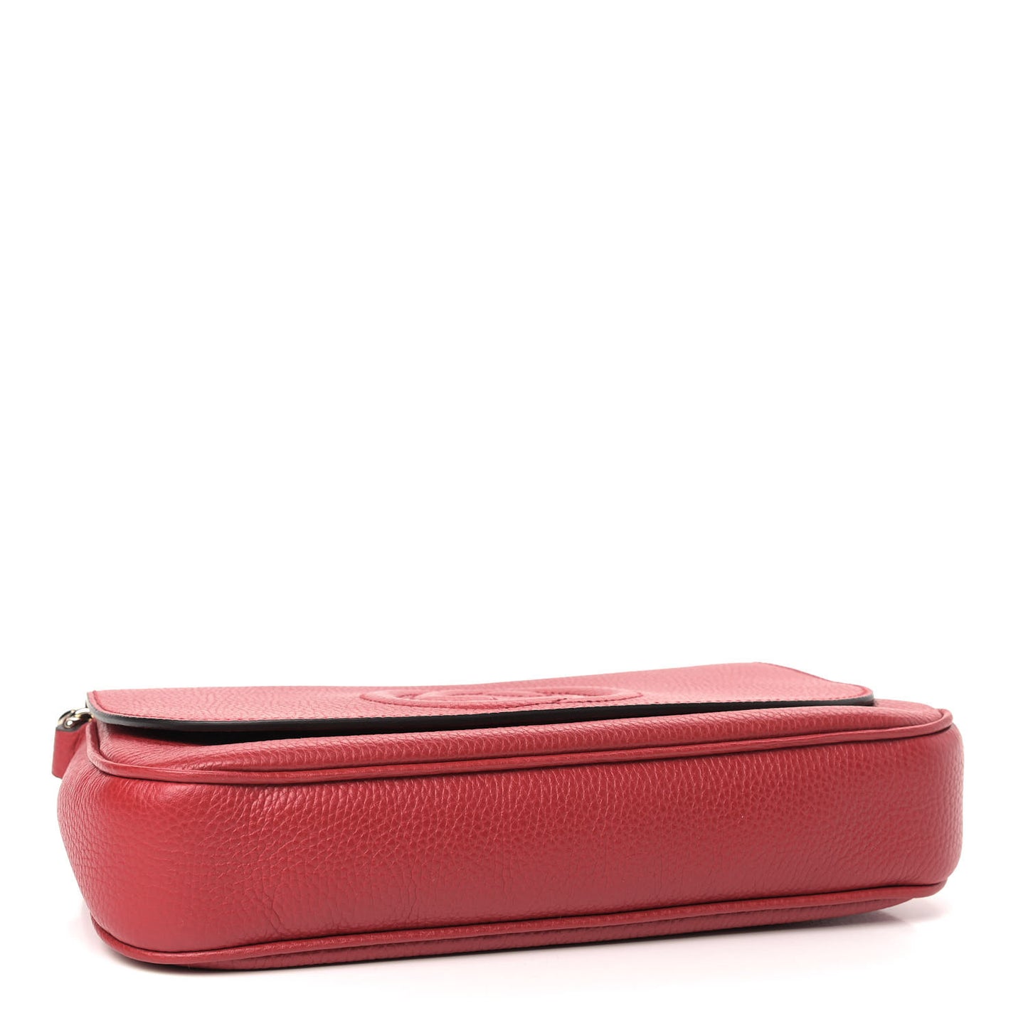 Pebbled Calfskin Medium Soho Flap Crossbody Vibrant Red