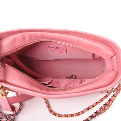 Chanel Aged Smooth Calfskin Quilted Medium Gabrielle Logo Hobo Pink 4 of 8