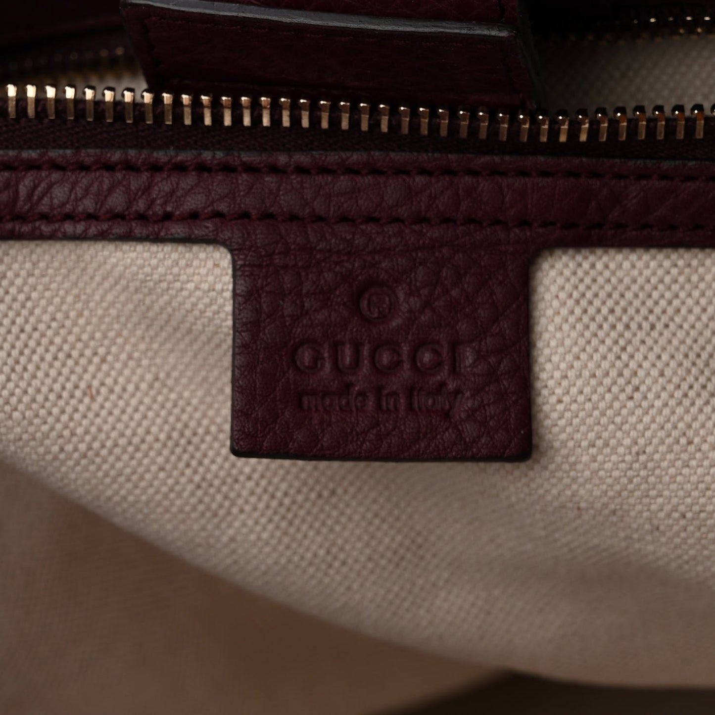 Calfskin Large Bamboo Shopper Tote Burgundy