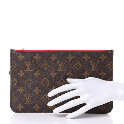 Louis Vuitton Monogram Neverfull MM GM Pochette Cherry 2 of 8