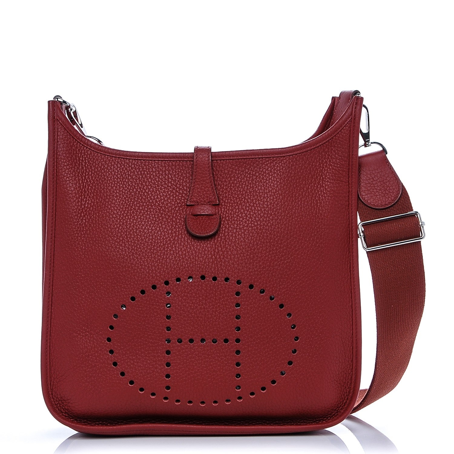 Hermes Taurillon Clemence Evelyne III PM Rouge Casaque 1 of 8