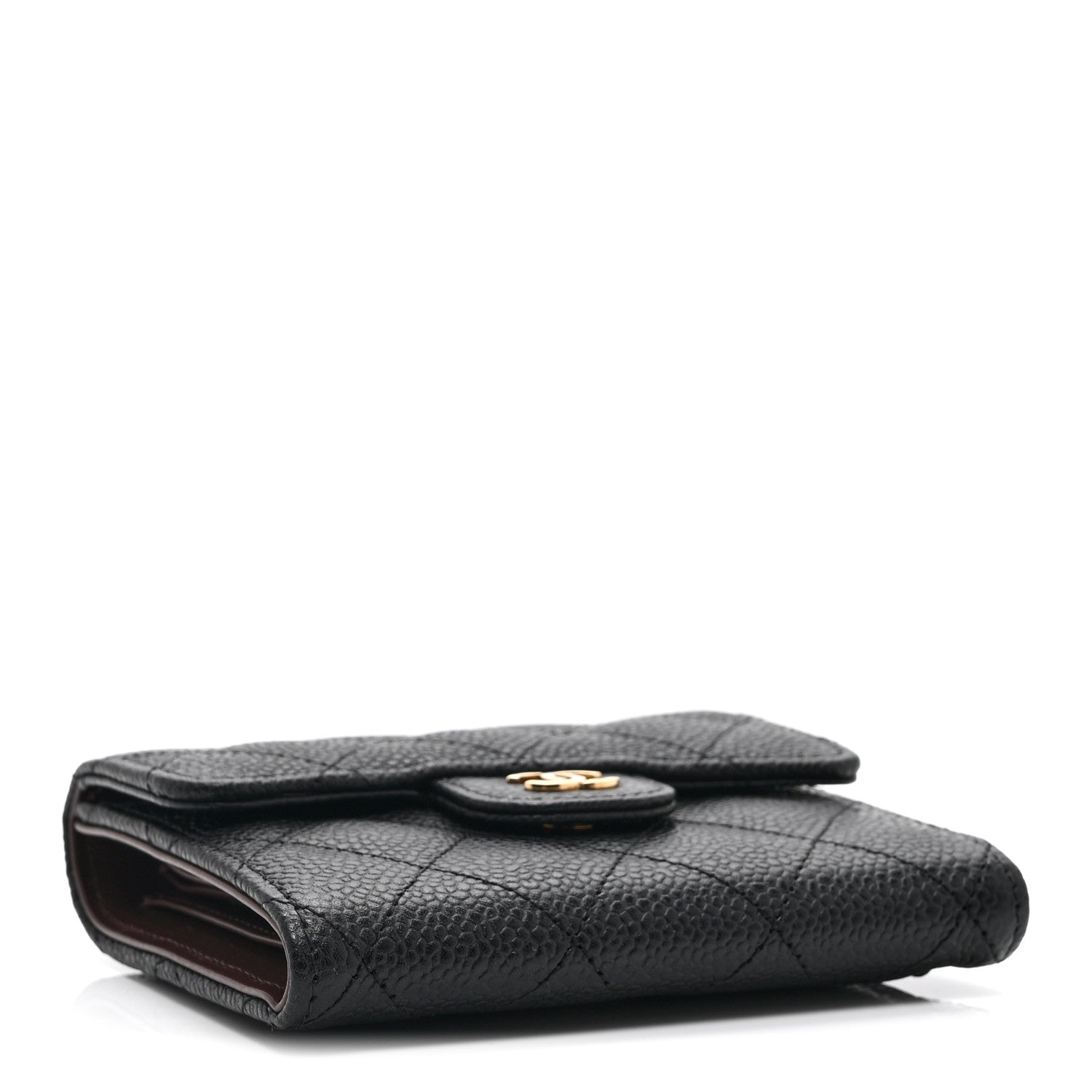 Chanel Caviar Quilted Compact Flap Wallet Black 4 of 11