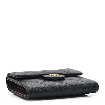 Chanel Caviar Quilted Compact Flap Wallet Black 4 of 11