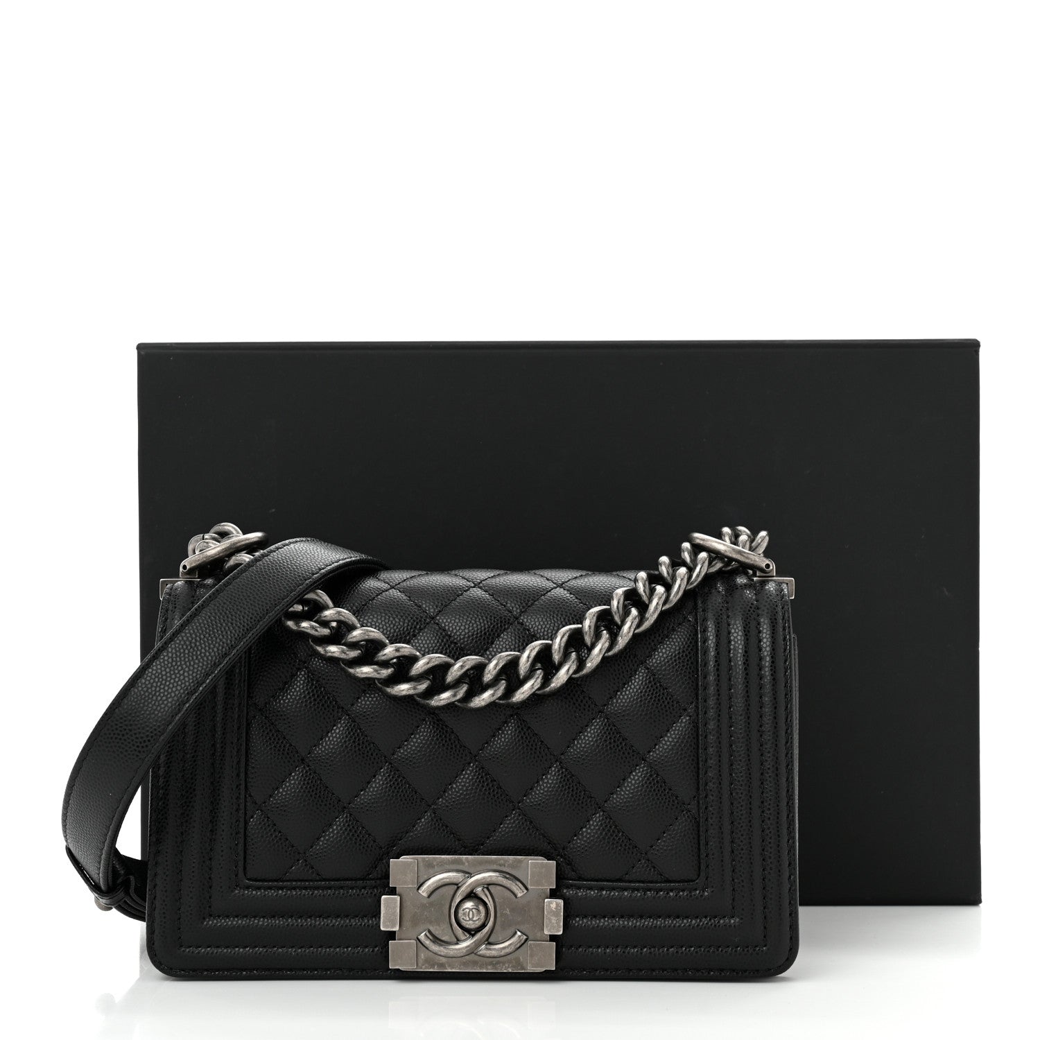 Chanel Caviar Quilted Small Boy Flap Black 12 of 12