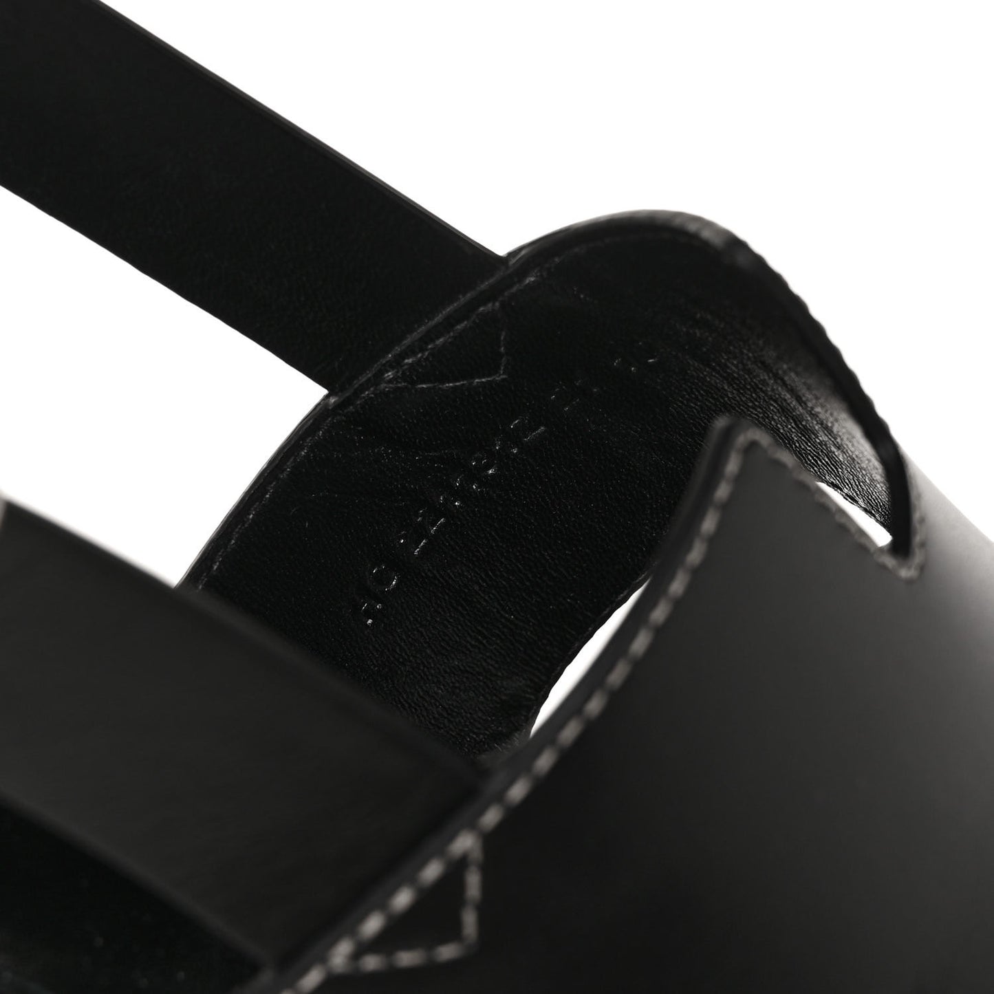 Calfskin Elbe 60 Sandals 38 Black