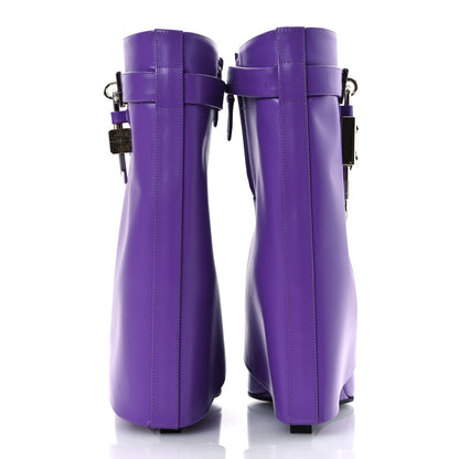 Givenchy Calfskin Shark Lock Ankle Boots 39.5 Ultraviolet 6 of 13