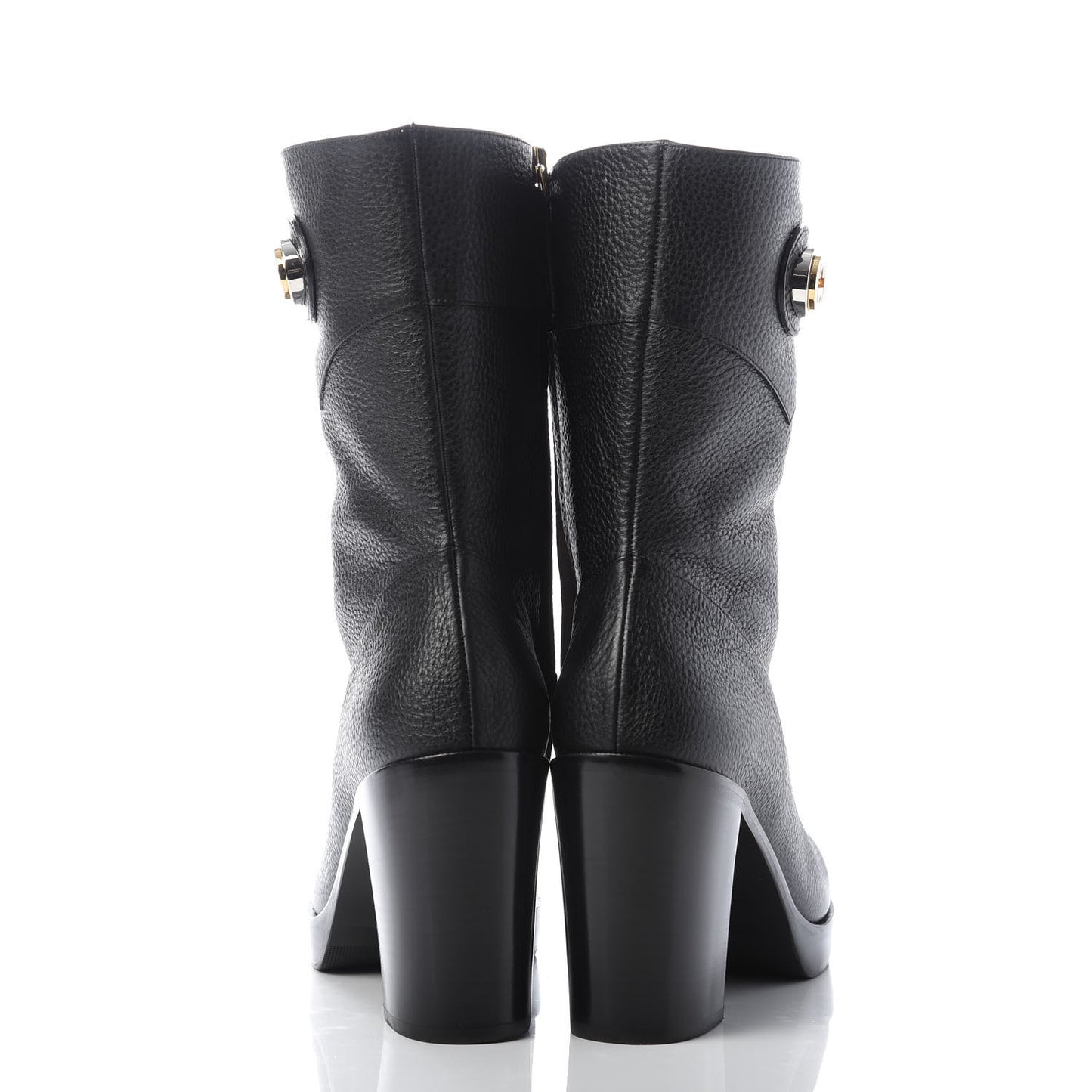 Austin Calfskin Interlocking G Ankle Boots 39.5 Black