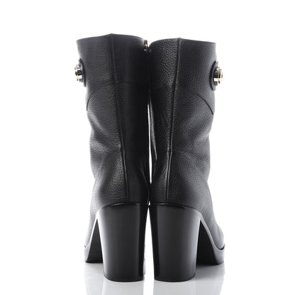 Gucci Austin Calfskin Interlocking G Ankle Boots 39.5 Black 5 of 9