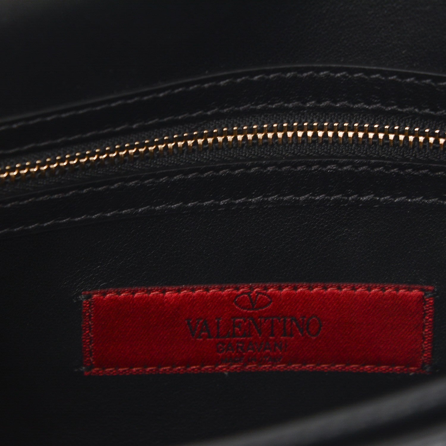 Valentino Garavani Calfskin Rockstud Turn Lock Flap Clutch Black 6 of 6
