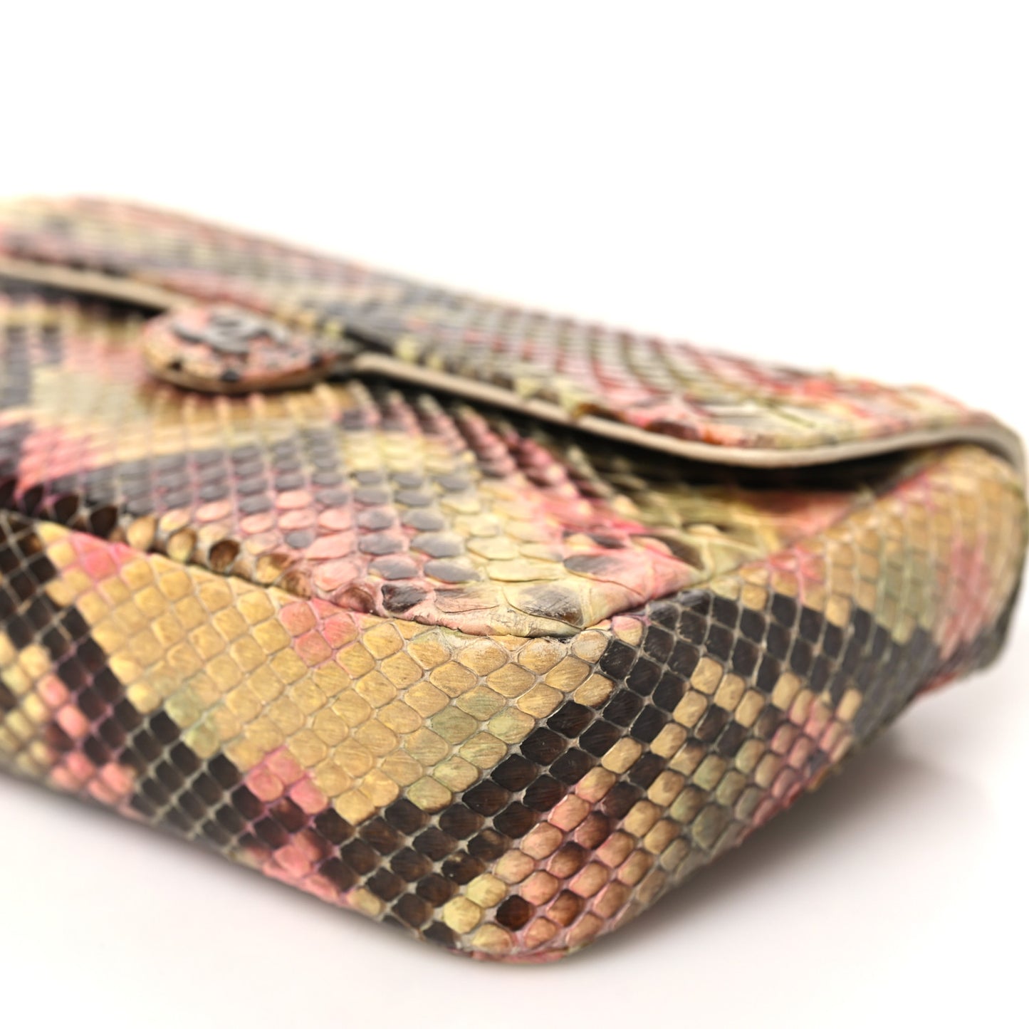 Python Extra Mini Rectangular Flap Pink