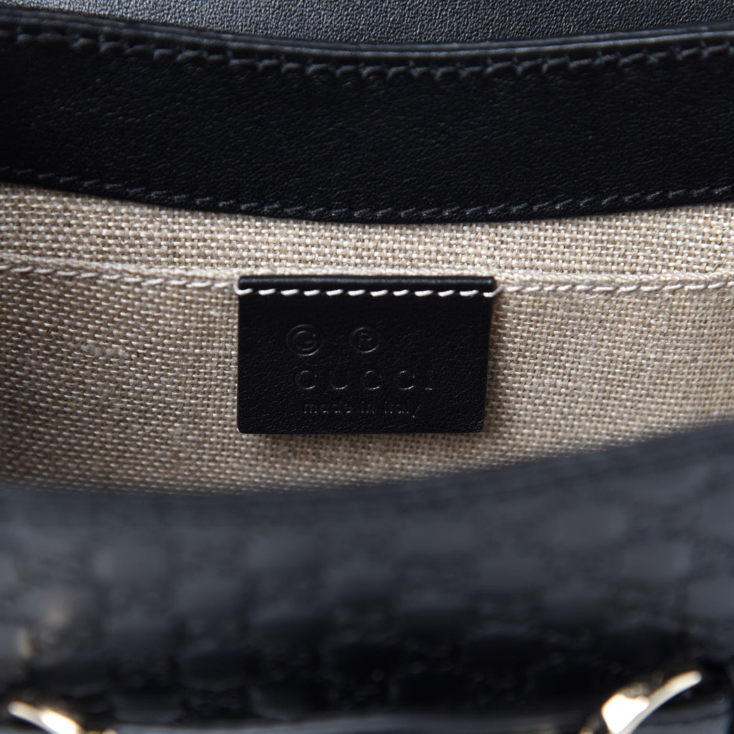 Microguccissima Mini Emily Shoulder Bag Black