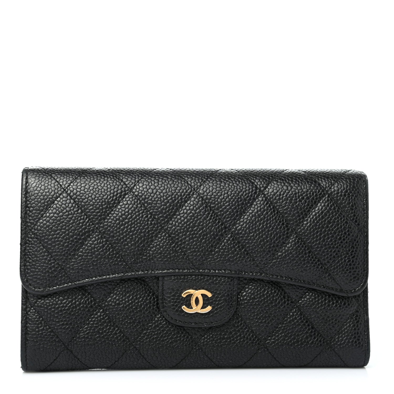 Chanel Caviar Quilted Large Flap Wallet Black 1 of 7