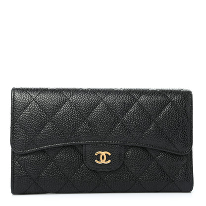 Chanel Caviar Quilted Large Flap Wallet Black 1 of 7