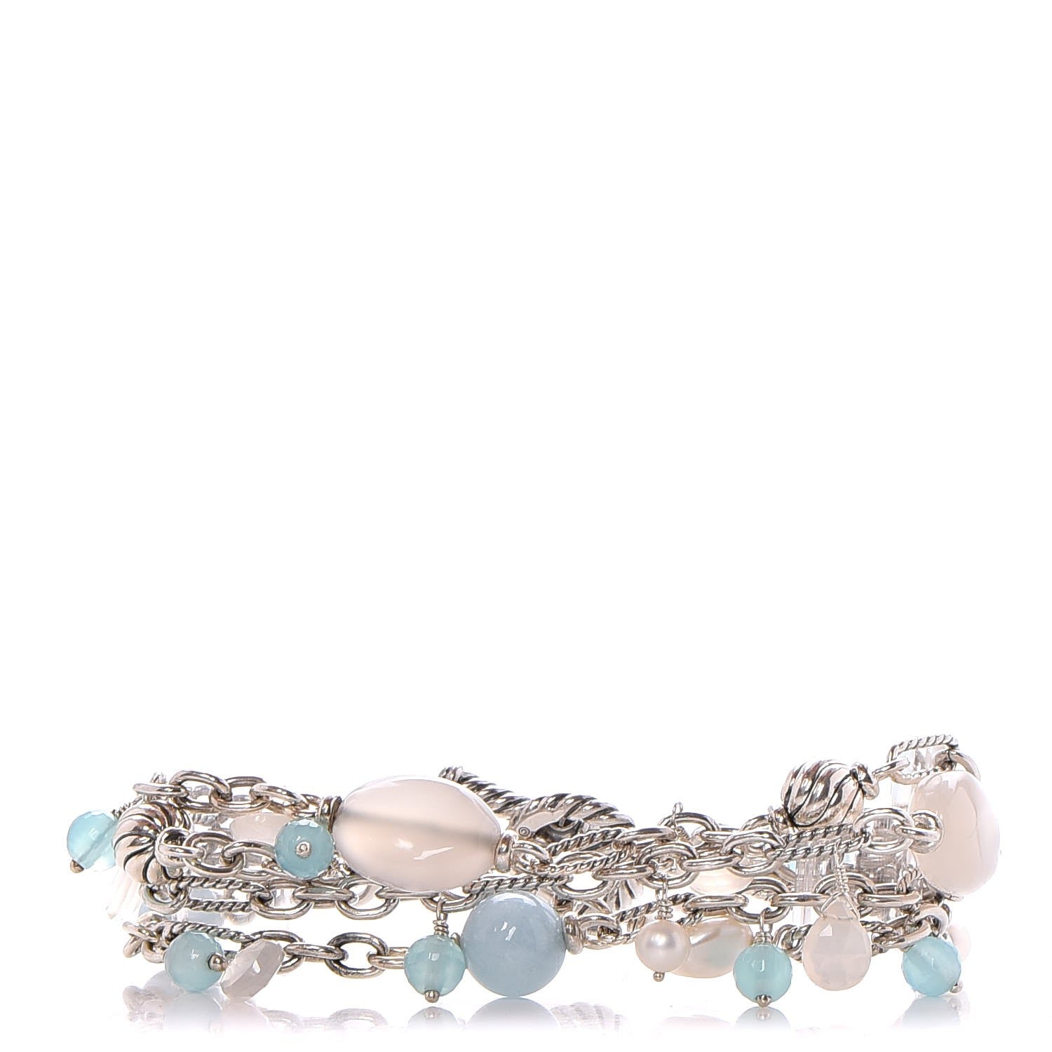 David Yurman Sterling Silver Multi Stone Deauville Bracelet 1 of 5