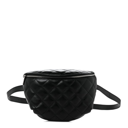Chanel Lambskin Quilted Waist Belt Bag Black 1 of 8