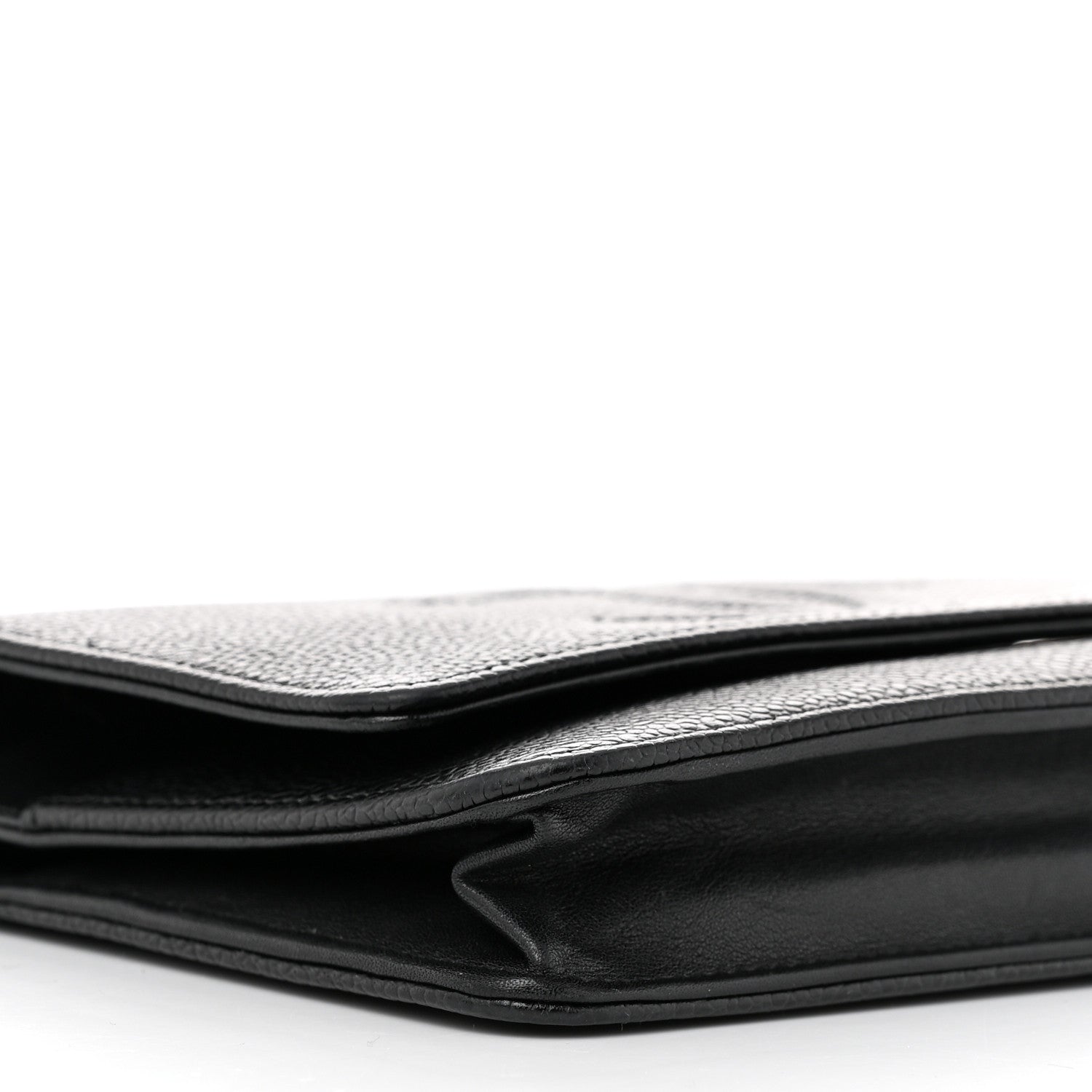 Chanel Caviar Timeless CC Wallet On Chain WOC Black 10 of 12