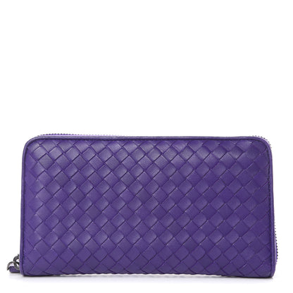 Bottega Veneta Nappa Intrecciato Zip Around Wallet Anemone 1 of 10