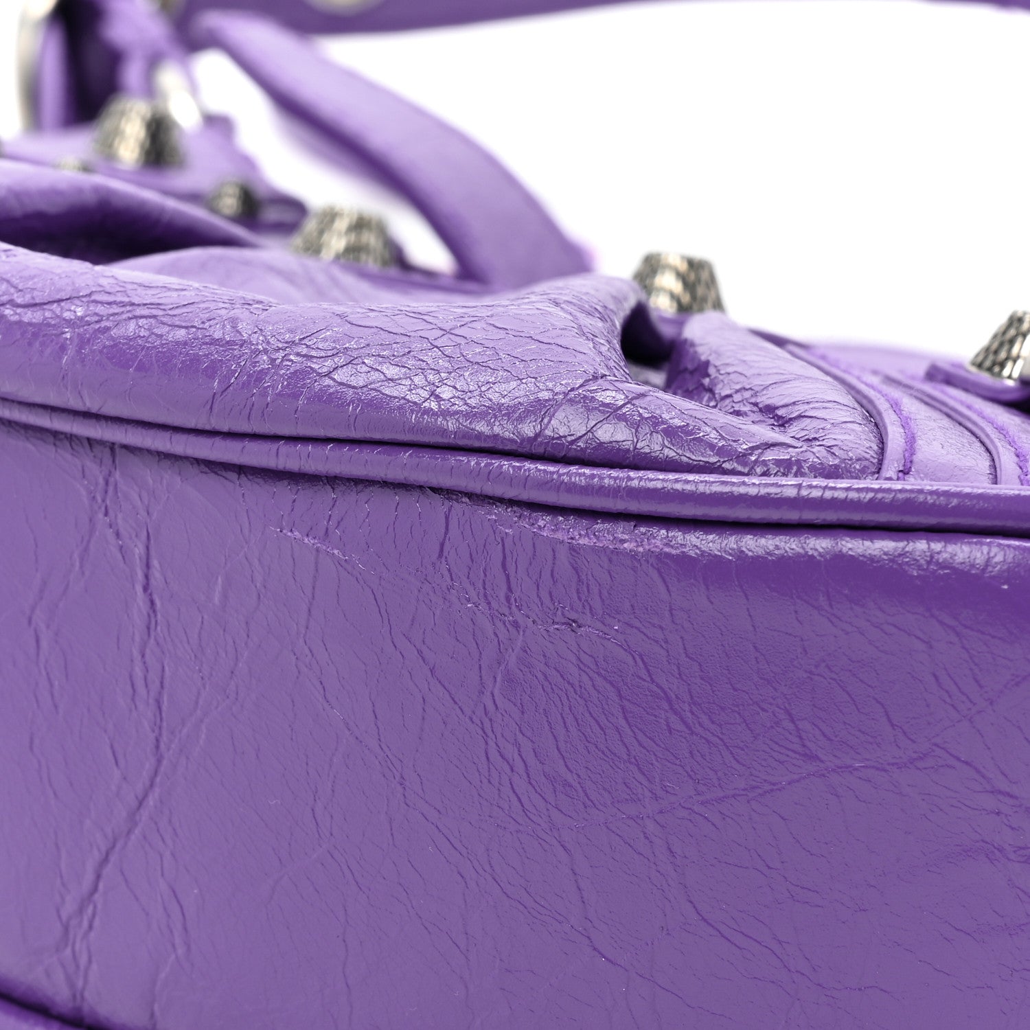 Balenciaga Agneau Arena Le Cagole Shoulder Bag XS Purple 10 of 10