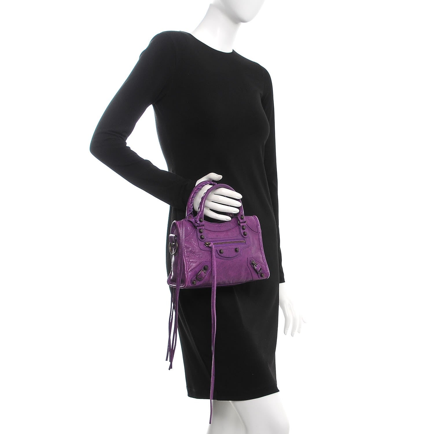 Balenciaga Agneau Giant 12 Silver Hardware Mini City Ultraviolet 3 of 10