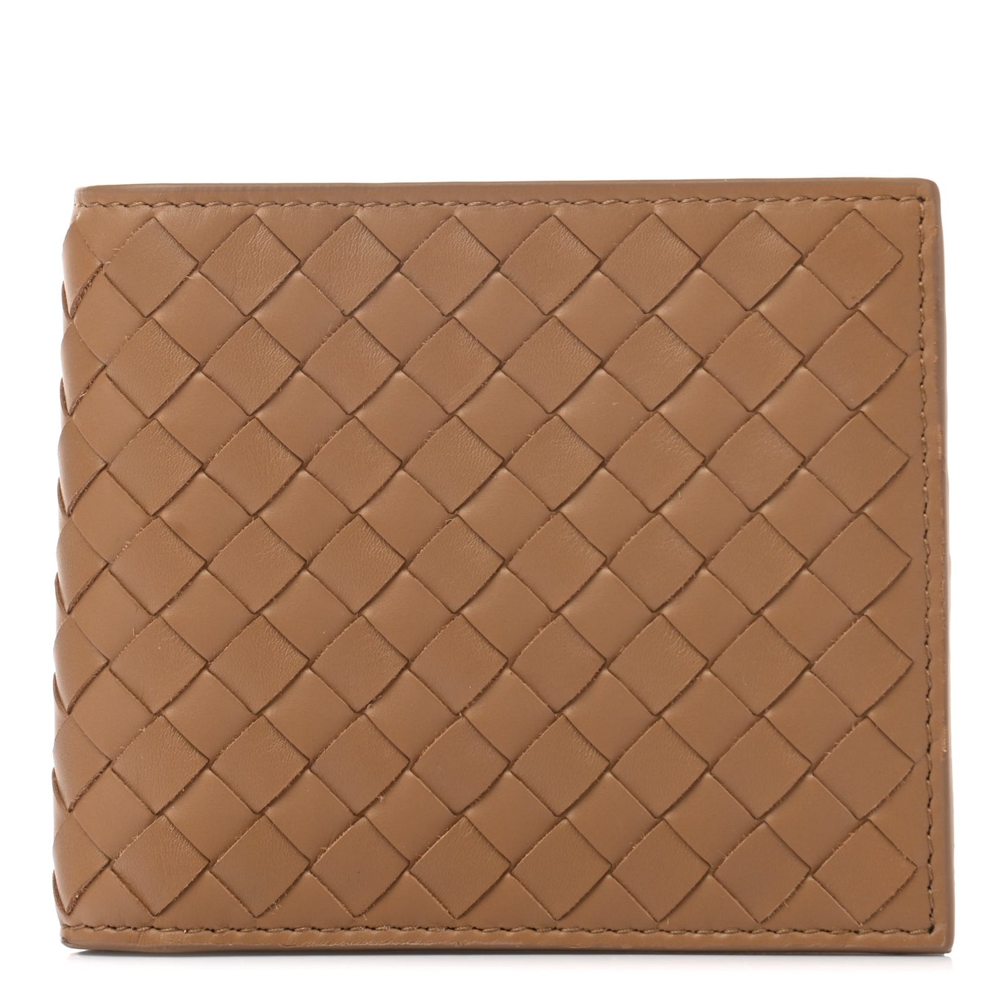 Nappa Intrecciato Bi-Fold Wallet Brown