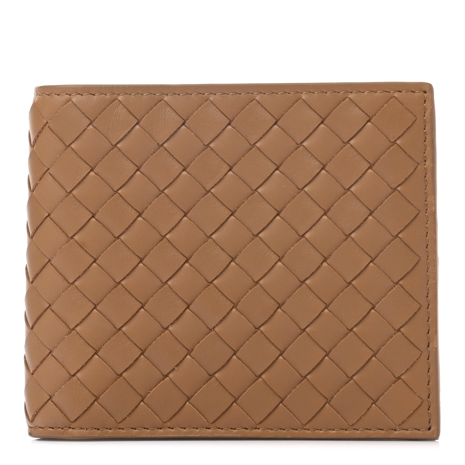 Bottega Veneta Nappa Intrecciato Bi-Fold Wallet Brown 1 of 8