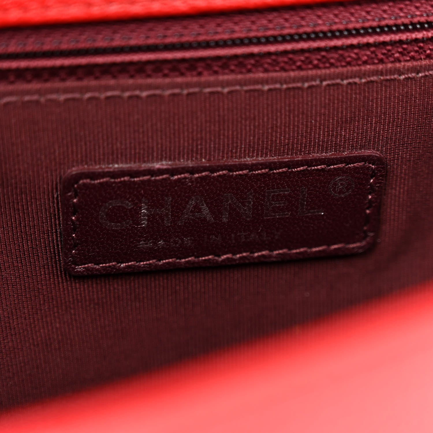 Chanel Goatskin Patent Quilted New Medium Boy Flap Red 6 of 15