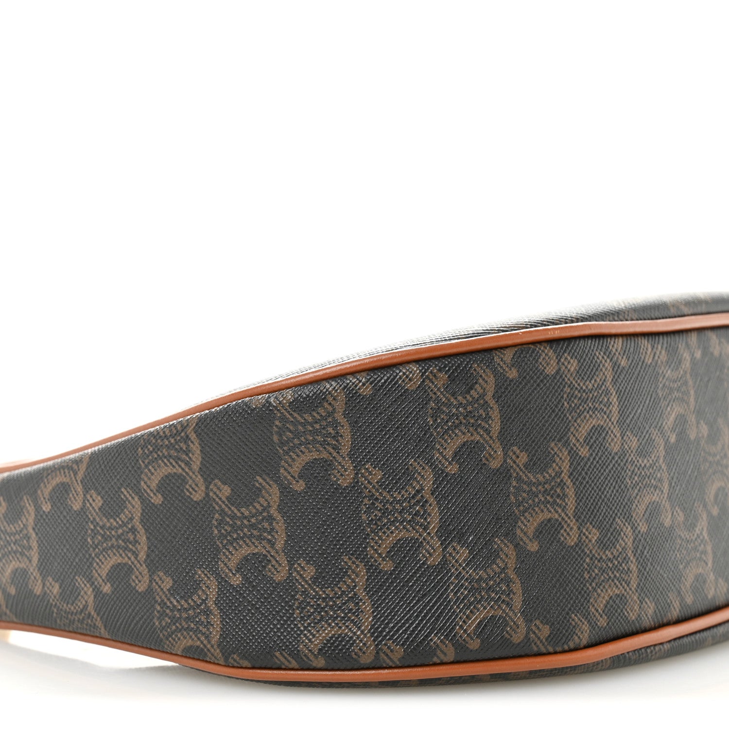 Celine Triomphe Canvas Calfskin Ava Shoulder Bag Tan 9 of 12