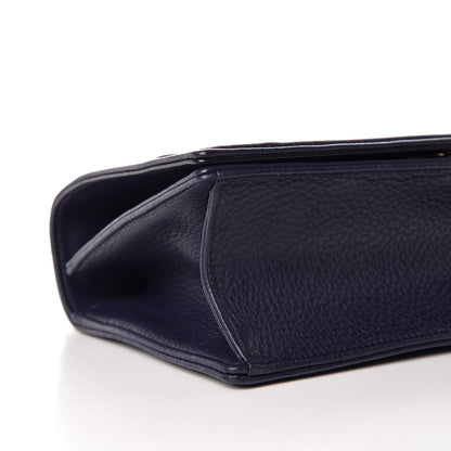 Christian Dior Grained Calfskin Medium Diorama Flap Bag Blue 10 of 12