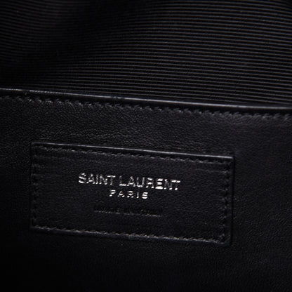 Saint Laurent Sheepskin Matelasse Chevron Large College Monogram Satchel Oxblood 5 of 18