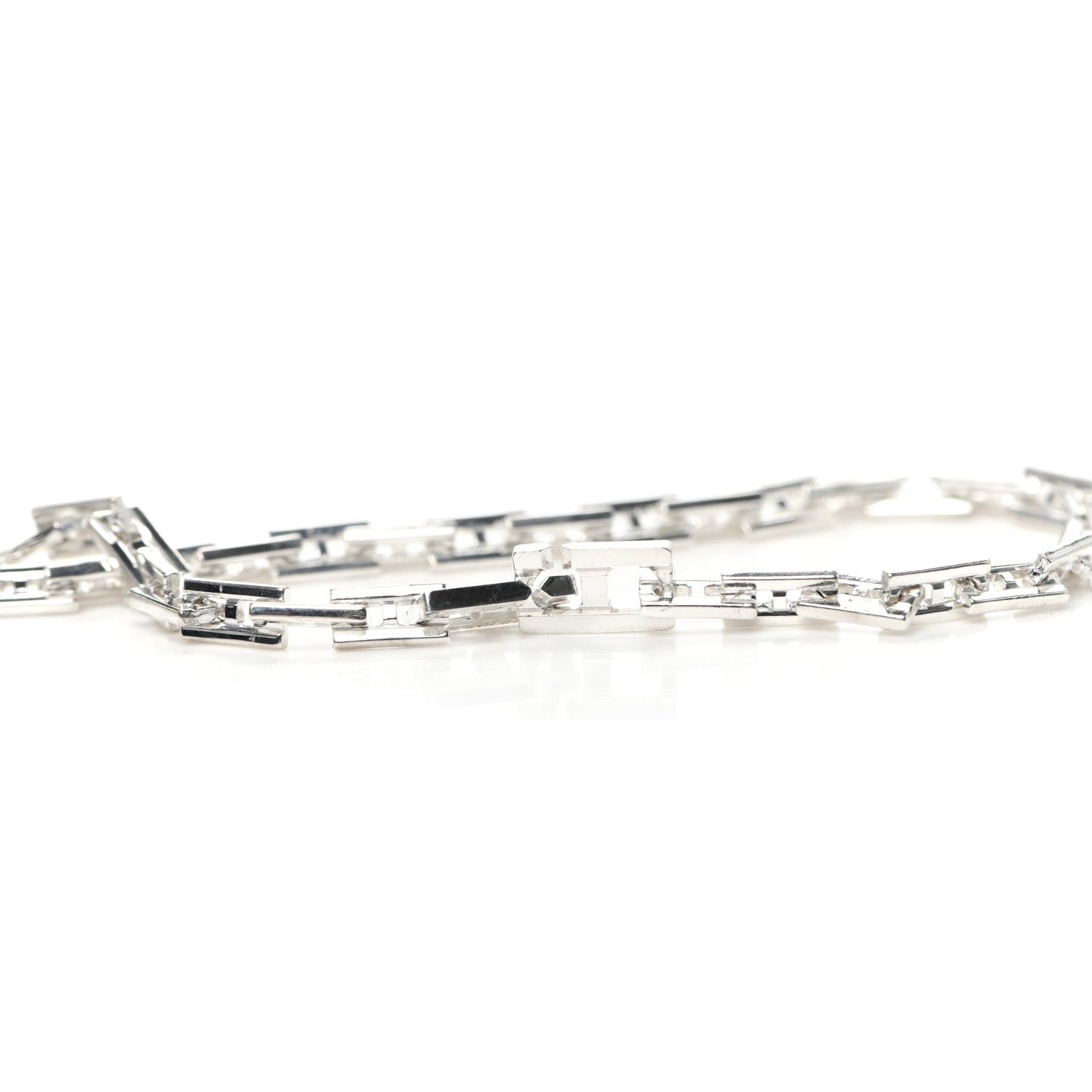 ブレスレット HERMES Hercules Link Silver Bracelet Hermes Sterling Silver H Logo Hercules Link Bracelet 830756