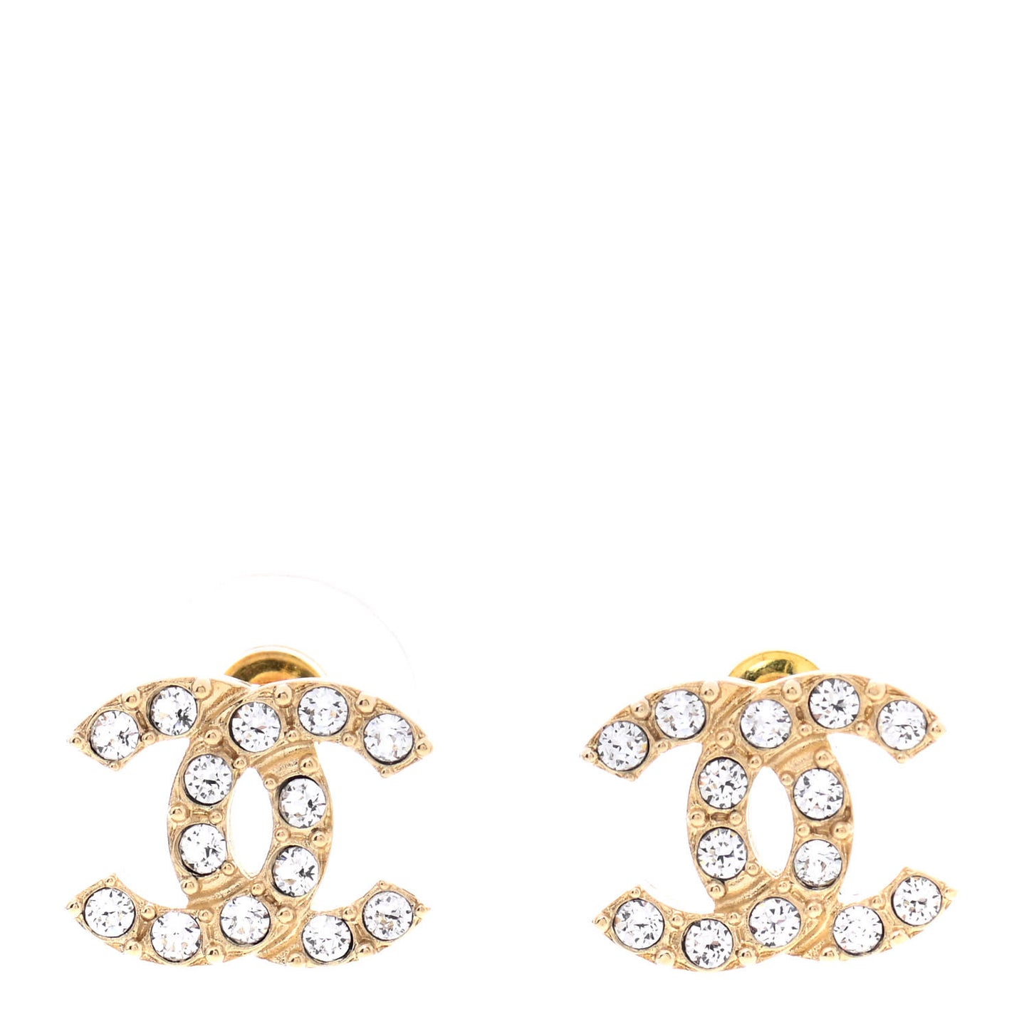 Crystal CC Earrings Gold