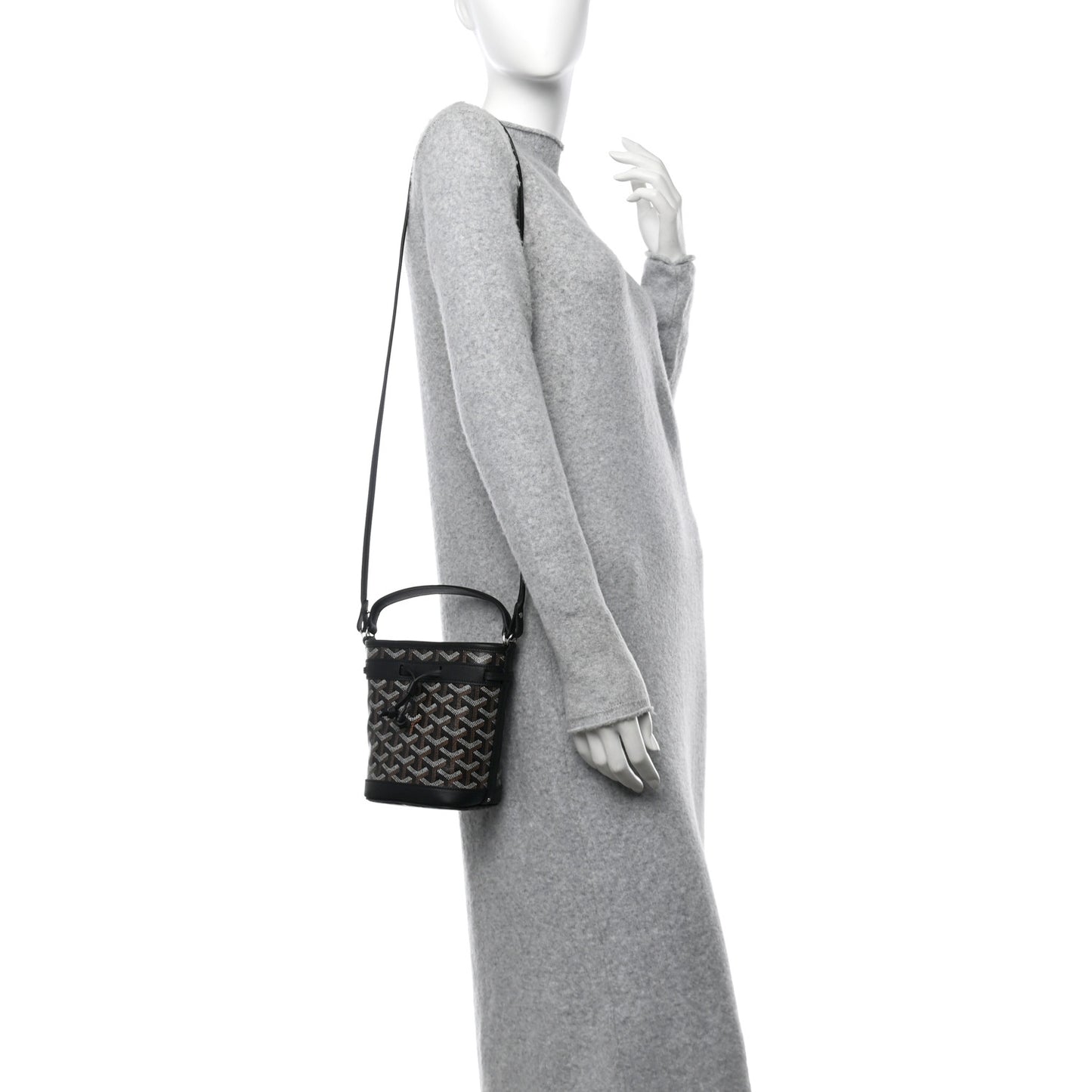 Goyardine Petit Flot Mini Bucket Bag Black