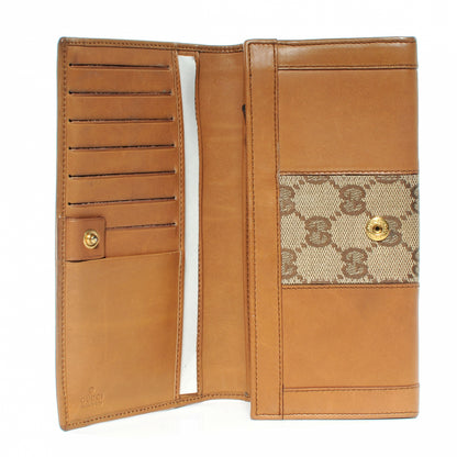 Gucci Leather Monogram Web Continental Wallet Tan 5 of 9