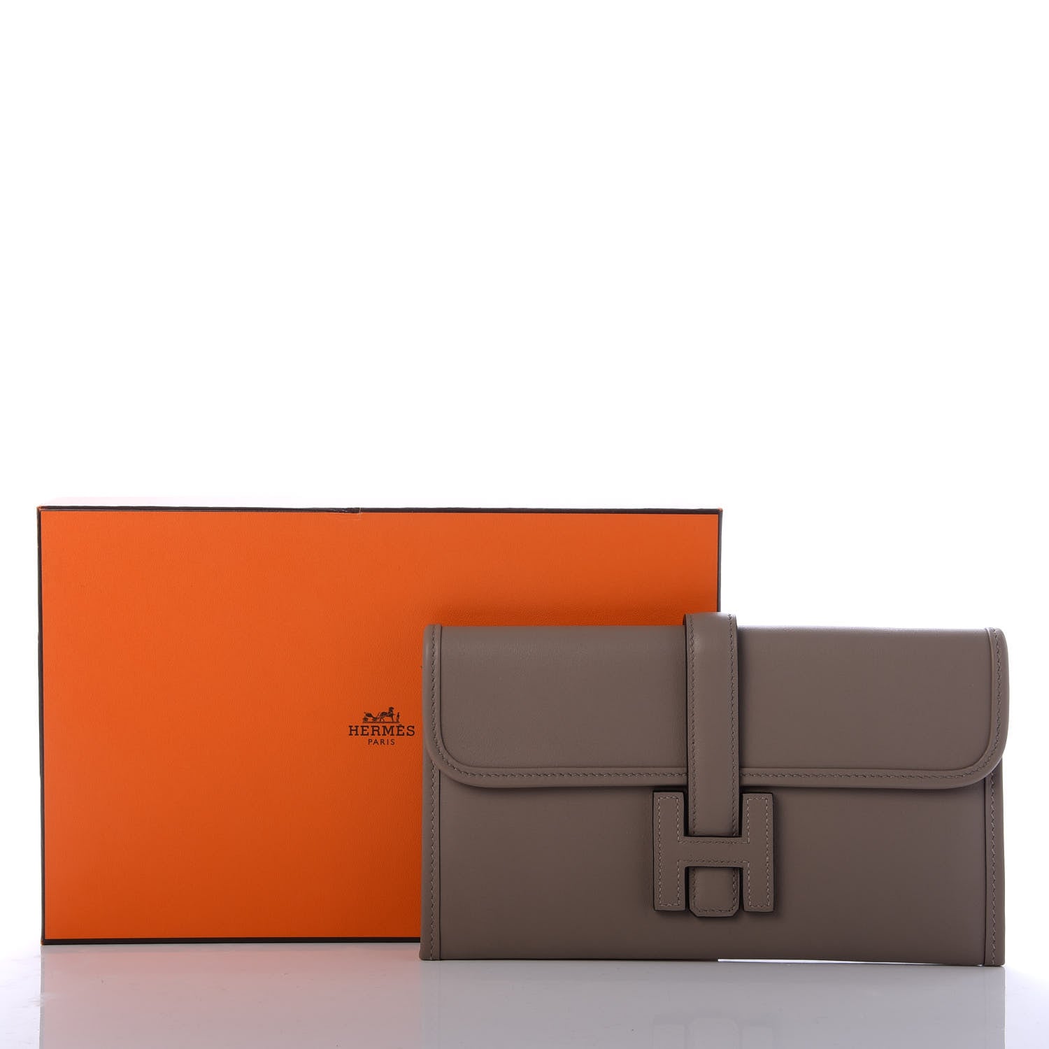 Hermes Swift Jige Duo Clutch Gris Asphalte 10 of 10